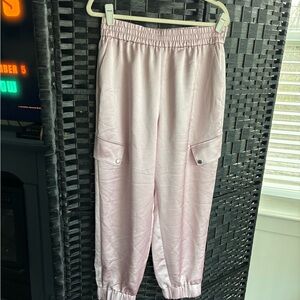 Express Light Pink Satin Pants